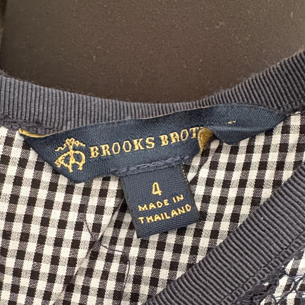 Brooks Brothers Navy and White Checkered Dress - Picture 6 of 7